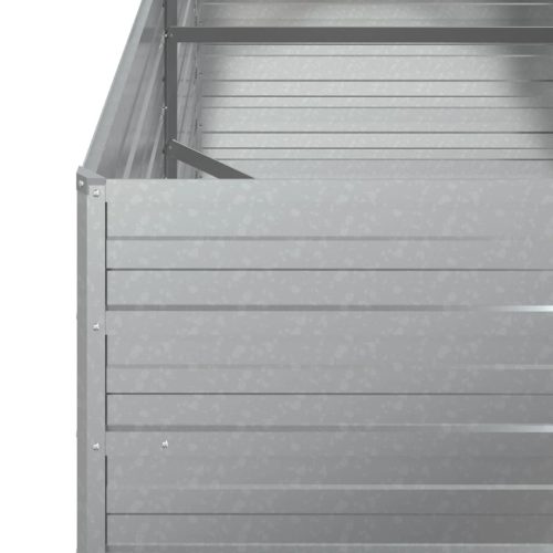  ezüstszínű horganyzott acél kerti magaságyás 160 x 80 x 77 cm