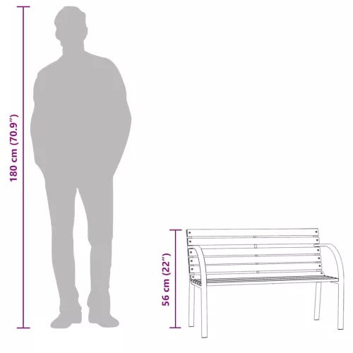  kínai fenyőfa kerti pad gyermekeknek 81 cm