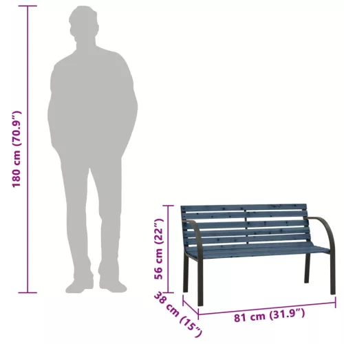  szürke kínai fenyőfa kerti pad gyermekeknek 81 cm