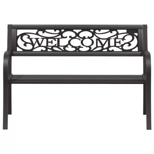  fekete acél kerti pad 125 cm