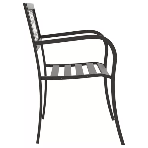  fekete acél kerti pad 125 cm
