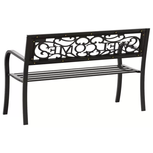  fekete acél kerti pad 125 cm