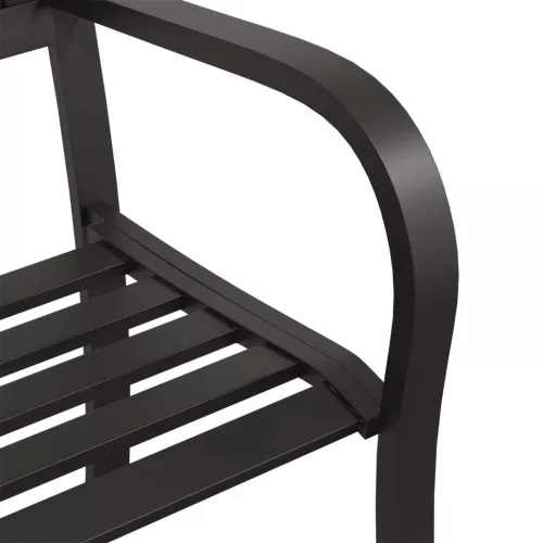  fekete acél kerti pad 125 cm