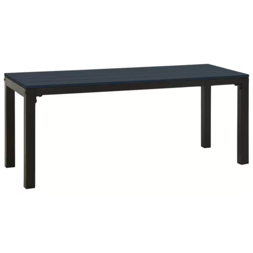  fekete acél és WPC kerti pad 110 cm