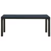  fekete acél és WPC kerti pad 110 cm