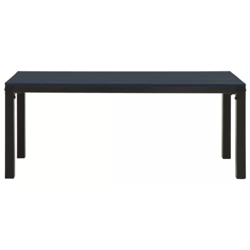  fekete acél és WPC kerti pad 110 cm
