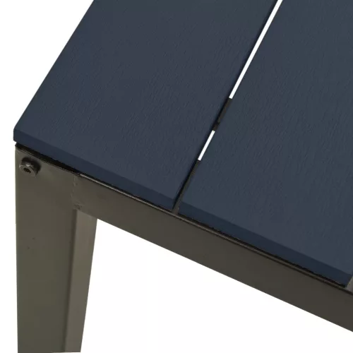  fekete acél és WPC kerti pad 110 cm