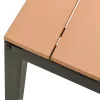  barna és fekete acél és WPC kerti pad 110 cm