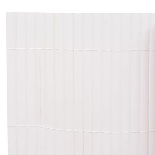  fehér kétoldalas kerti kerítés 90 x 400 cm