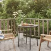  fekete polyrattan teázóasztal 45 cm