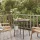  fekete polyrattan teázóasztal 45 cm