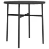  fekete polyrattan teázóasztal 45 cm
