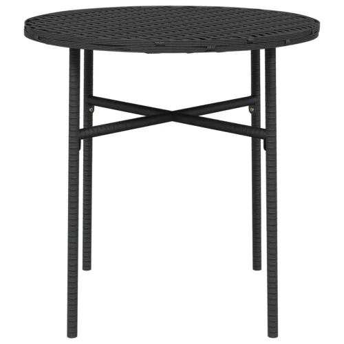  fekete polyrattan teázóasztal 45 cm