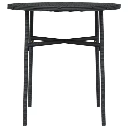  fekete polyrattan teázóasztal 45 cm