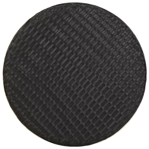  fekete polyrattan teázóasztal 45 cm