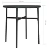  fekete polyrattan teázóasztal 45 cm