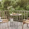  szürke polyrattan teázóasztal 45 cm 