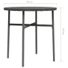  szürke polyrattan teázóasztal 45 cm 