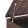  barna polyrattan kerti párnatartó doboz 100 x 49 x 103,5 cm