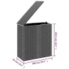  barna polyrattan kerti párnatartó doboz 100 x 49 x 103,5 cm