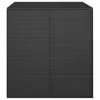  fekete polyrattan kerti párnatartó doboz 100 x 97,5 x 104 cm