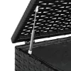  fekete polyrattan kerti párnatartó doboz 100 x 97,5 x 104 cm