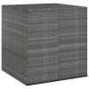  szürke polyrattan kerti párnatartó doboz 100 x 97,5 x 104 cm