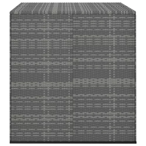 szürke polyrattan kerti párnatartó doboz 100 x 97,5 x 104 cm