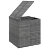  szürke polyrattan kerti párnatartó doboz 100 x 97,5 x 104 cm