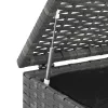  szürke polyrattan kerti párnatartó doboz 100 x 97,5 x 104 cm