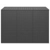  fekete polyrattan kerti párnatartó doboz 145 x 100 x 103 cm