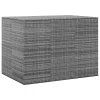  szürke polyrattan kerti párnatartó doboz 145 x 100 x 103 cm