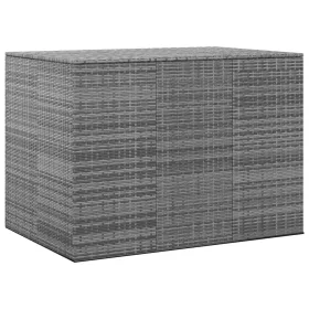    szürke polyrattan kerti párnatartó doboz 145 x 100 x 103 cm