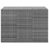  szürke polyrattan kerti párnatartó doboz 145 x 100 x 103 cm