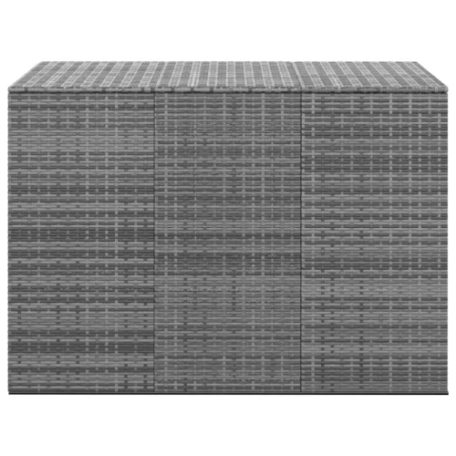  szürke polyrattan kerti párnatartó doboz 145 x 100 x 103 cm