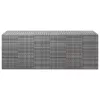  szürke polyrattan kerti párnatartó doboz 291 x 100,5 x 104 cm