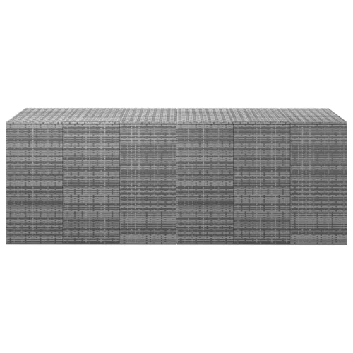  szürke polyrattan kerti párnatartó doboz 291 x 100,5 x 104 cm