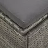  sötétszürke polyrattan átalakítható napozóágy párnákkal