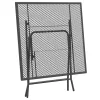  antracitszürke expandált fém hálós kerti asztal 80 x 80 x 72 cm