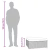  barna polyrattan kerti lábtartó párnával 70 x 70 x 30 cm
