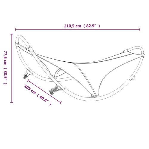  krémszínű acélvázas textilén szövet hintázó napozóágy kerékkel