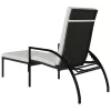  barna polyrattan napozóágy lábtartóval