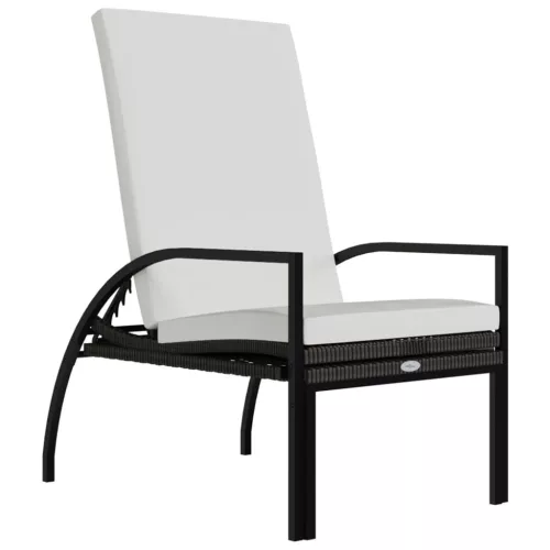  barna polyrattan napozóágy lábtartóval