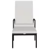  2 db barna polyrattan napozóágy lábtartóval