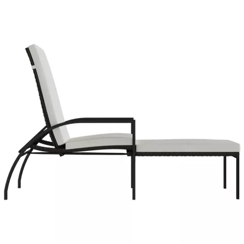  2 db barna polyrattan napozóágy lábtartóval