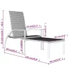  2 db barna polyrattan napozóágy lábtartóval