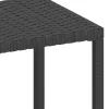  2 db fekete polyrattan napozóágy asztallal