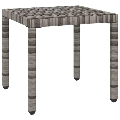  2 db szürke polyrattan napozóágy asztallal