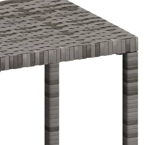  2 db szürke polyrattan napozóágy asztallal