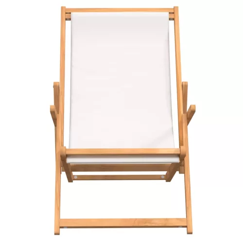  krémszínű tömör tíkfa összecsukható strandszék